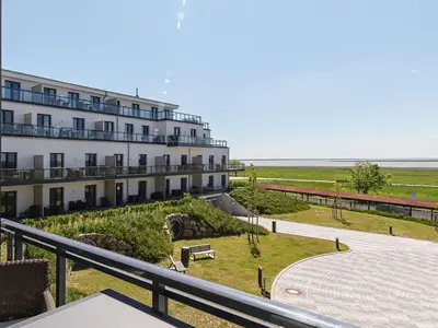 Ferienwohnung Wustrower Welle Ostseebad Wustrow ZweiWasser Alte Seefahrtschule Balkonblick