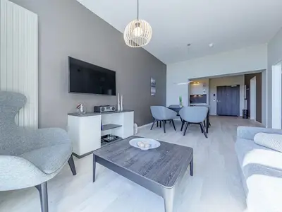 Ferienwohnung Wustrower Welle Ostseebad Wustrow ZweiWasser Alte Seefahrtschule Wohnzimmer