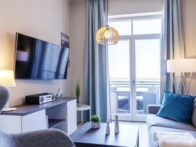 Ferienwohnung Ostseestern Ostseebad Wustrow ZweiWasser Alte Seefahrtschule Wohnzimmer