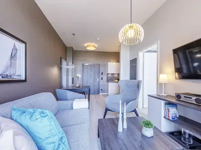 Ferienwohnung Ostseestern Ostseebad Wustrow ZweiWasser Alte Seefahrtschule Wohnzimmer