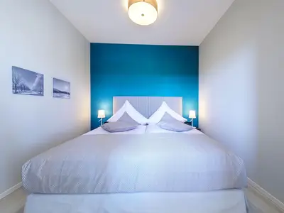 Ferienwohnung Große Welle Ostseebad Wustrow ZweiWasser Alte Seefahrtschule Schlafzimmer