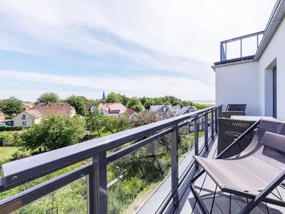 Ferienwohnung Boddensonne Ostseebad Wustrow ZweiWasser Alte Seefahrtschule Sonnenbalkon