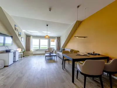 Ferienwohnung Seebadquartier Ostseebad Wustrow großzügiges Wohnzimmer