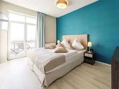 Ferienwohnung Ostseelounge Ostseebad Wustrow ZweiWasser Alte Seefahrtschule Schlafzimmer