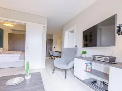 Ferienwohnung Boddenglück Ostseebad Wustrow ZweiWasser Alte Seefahrtschule Blick ins Schlafzimmer