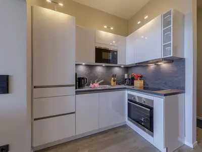 Ferienwohnung Ostseequartier Ostseebad Wustrow moderne Küchenzeile