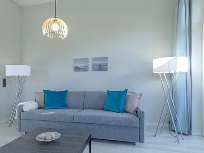 Ferienwohnung Käptenslounge Ostseebad Wustrow ZweiWasser Alte Seefahrtschule Wohnbereich