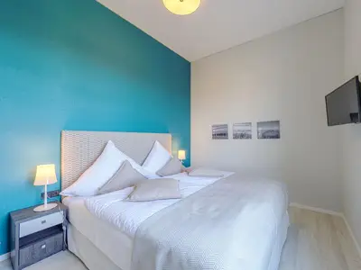 Ferienwohnung Käptenslounge Ostseebad Wustrow ZweiWasser Alte Seefahrtschule Schlafzimmer