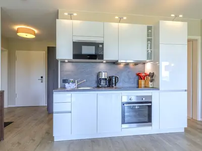 Ferienwohnung Strandidylle Ostseebad Wustrow mit praktischer Küchenzeile