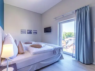 Ferienwohnung Ostseedeck Ostseebad Wustrow ZweiWasser Alte Seefahrtschule Schalfzimmer