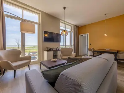 Ferienwohnung Wellenreiter Ostseebad Wustrow ZweiWasser Alte Seefahrtschule Wohnzimmer