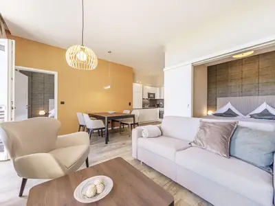 Ferienwohnung Wellenreiter Ostseebad Wustrow ZweiWasser Alte Seefahrtschule Wohnzimmer