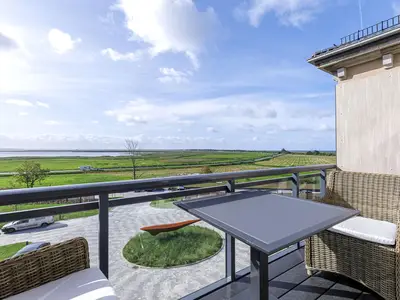 Ferienwohnung Ostseeglück Ostseebad Wustrow ZweiWasser Alte Seefahrtschule Balkon mit Weitblick