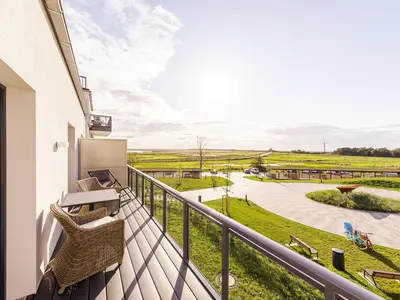 Ferienwohnung Ankerplatz Ostseebad Wustrow ZweiWasser Alte Seefahrtschule Balkon