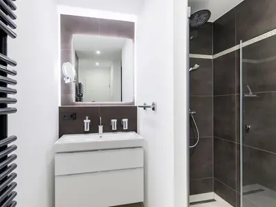 Ferienwohnung Sommerperle Ostseebad Wustrow ZweiWasser Alte Seefahrtschule Badezimmer