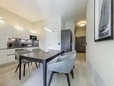 Ferienwohnung Vasco da Gama Suite Ostseebad Wustrow ZweiWasser Alte Seefahrtschule Essbereich