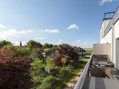 Ferienwohnung Columbus Suite Ostseebad Wustrow ZweiWasser Alte Seefahrtschule Balkon