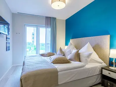 Ferienwohnung Boddenlümmel Ostseebad Wustrow ZweiWasser Alte Seefahrtschule Schlafzimmer