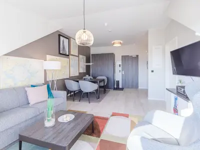 Ferienwohnung Seebadbrise Ostseebad Wustrow ZweiWasser Alte Seefahrtschule Gemütliches Wohnzimmer