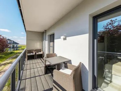 Ferienwohnung Kroonkieker Ostseebad Wustrow ZweiWasser Alte Seefahrtschule Balkon