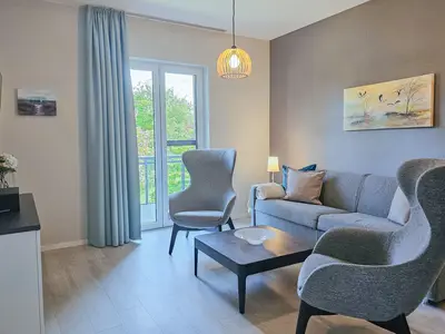 Ferienwohnung Kroonkieker Ostseebad Wustrow ZweiWasser Alte Seefahrtschule Wohnzimmer