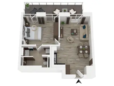 Ferienwohnung First Garden View Wustrow – Grundriss