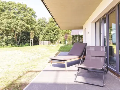 Ferienwohnung Strandflair Ostseebad Wustrow ZweiWasser Alte Seefahrtschule Sonnenterrasse