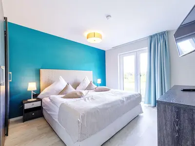 Ferienwohnung Strandflair Ostseebad Wustrow ZweiWasser Alte Seefahrtschule Schlafzimmer