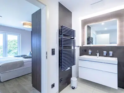 Ferienwohnung Strandleben Ostseebad Wustrow ZweiWasser Alte Seefahrtschule Badezimmer