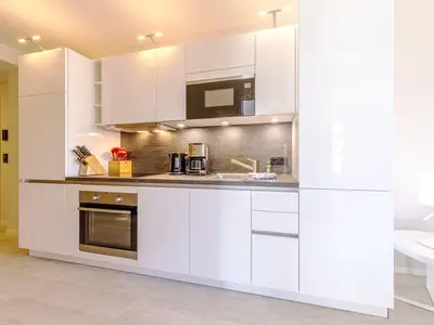 Ferienwohnung Große Strandperle Ostseebad Wustrow ZweiWasser Alte Seefahrtschule Küche