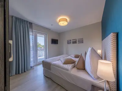 Ferienwohnung Strandblick Ostseebad Wustrow ZweiWasser Alte Seefahrtschule Schlafzimmer