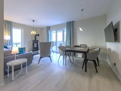 Ferienwohnung Strandlounge Ostseebad Wustrow ZweiWasser Alte Seefahrtschule Essbereich