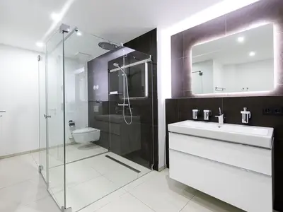 Ferienwohnung Strandliebe Ostseebad Wustrow ZweiWasser Alte Seefahrtschule Badezimmer