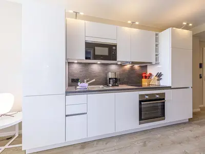 Ferienwohnung Große Strandoase Ostseebad Wustrow ZweiWasser Alte Seefahrtschule Küche