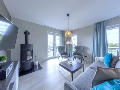 Ferienwohnung Strandnixe Ostseebad Wustrow ZweiWasser Alte Seefahrtschule Gemütlicher Wohnbereich