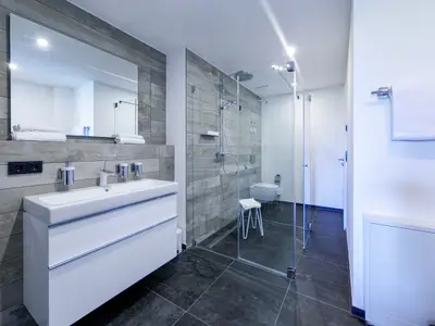 Ferienwohnung Strandnixe Ostseebad Wustrow ZweiWasser Alte Seefahrtschule Badezimmer