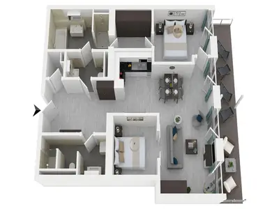 Ferienwohnung Windröschen in Wustrow – übersichtlicher Grundriss der Ferienwohnung