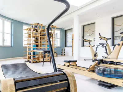 Ferienwohnung Sandwelle Ostseebad Wustrow ZweiWasser Alte Seefahrtschule Fitnessbereich