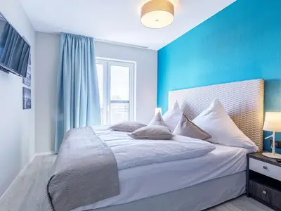 Ferienwohnung Boddenperle Ostseebad Wustrow - stilvolles Schlafzimmer