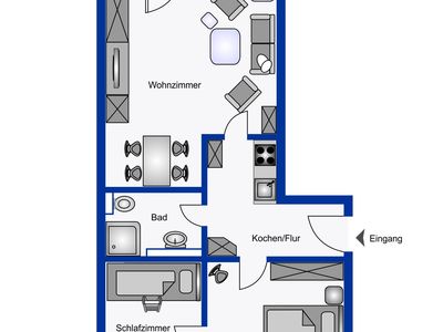 Ferienwohnung für 4 Personen (52 m²) in Wyk auf Föhr 8/10