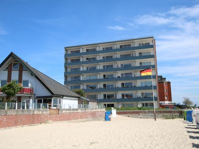 Blick vom Strand auf das Haus