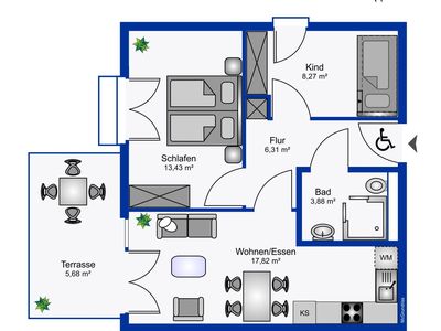 Ferienwohnung für 4 Personen (56 m²) in Wyk auf Föhr 8/10