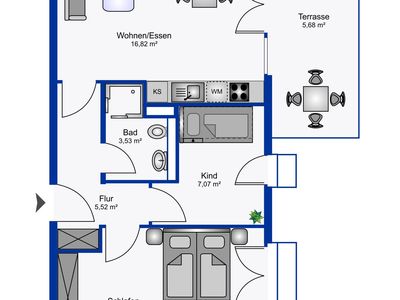 Ferienwohnung für 4 Personen (52 m²) in Wyk auf Föhr 9/10