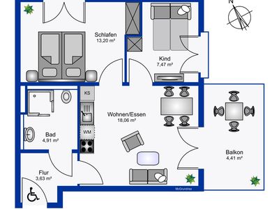 Ferienwohnung für 4 Personen (52 m²) in Wyk auf Föhr 8/10