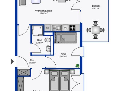 Ferienwohnung für 4 Personen (51 m²) in Wyk auf Föhr 8/10