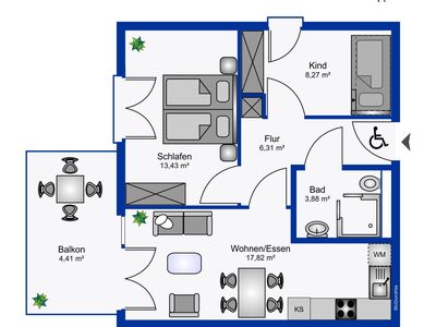 Ferienwohnung für 4 Personen (54 m²) in Wyk auf Föhr 8/10