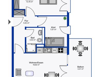 Ferienwohnung für 4 Personen (51 m²) in Wyk auf Föhr 8/10