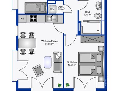 Ferienwohnung für 4 Personen (66 m²) in Wyk auf Föhr 8/10