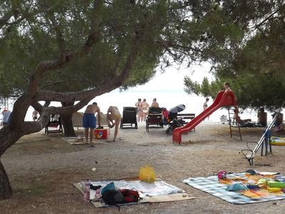 Kinderspielplatz am Strand