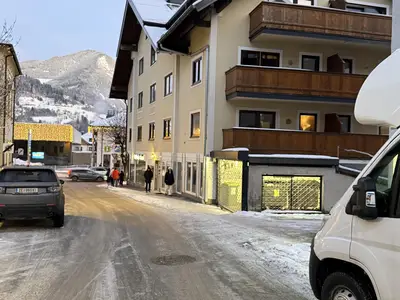 Blick auf Haus